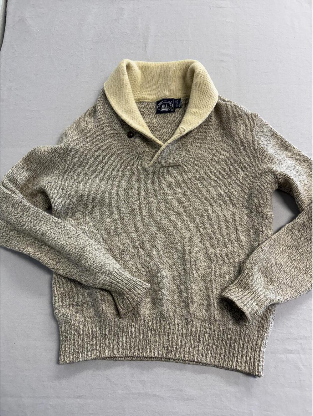 Vintage Boat House Row Wool Sweater Shawl Collar Philly - M